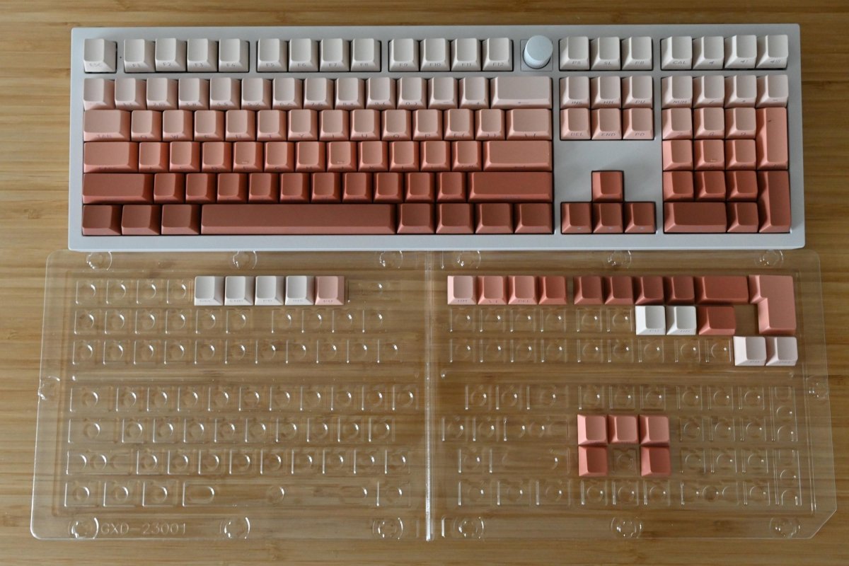 Cute Orange Gradient Backlit Keycap Set