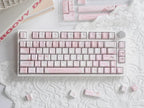 Cute Pink Bear Postcard Artisan Keycap Set