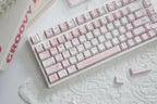 Cute Pink Bear Postcard Artisan Keycap Set