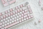 Cute Pink Bear Postcard Artisan Keycap Set