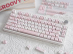 Cute Pink Bear Postcard Artisan Keycap Set