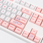 Cute Pink Bunny Theme Artisan Keycap Set