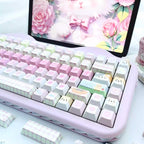 Cute Pink Cat Theme Kawaii Keycap Set