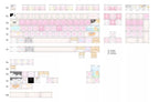 Cute Pink Cat Theme Kawaii Keycap Set