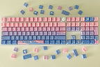 Cute Pink Fairy Moon Theme Gradient Keycap Set