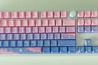Cute Pink Fairy Moon Theme Gradient Keycap Set