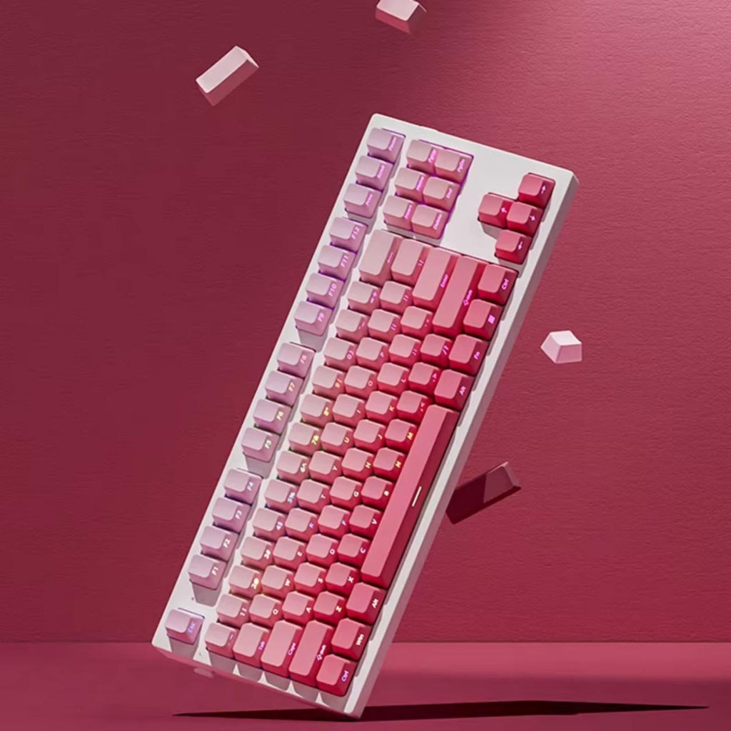 Cute Pink Gradient PBT OEM ISO Keycap Set