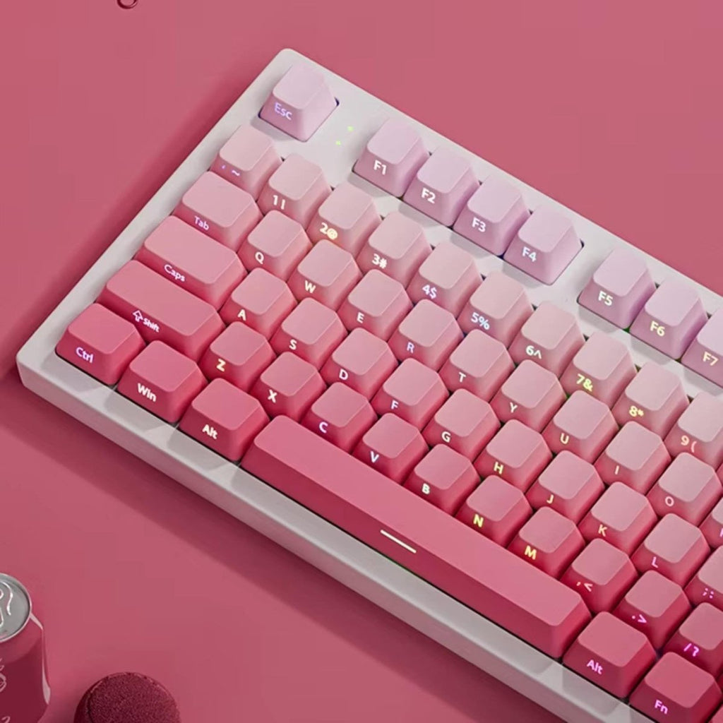 Cute Pink Gradient PBT OEM ISO Keycap Set
