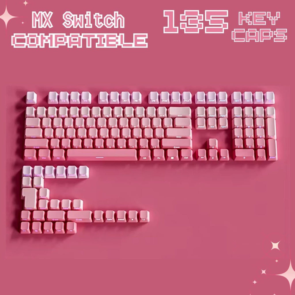 Cute Pink Gradient PBT OEM ISO Keycap Set