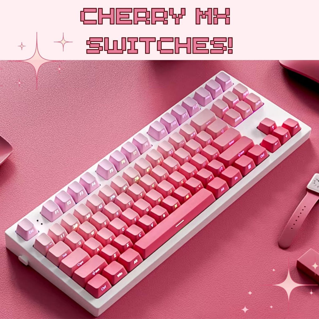 Cute Pink Gradient PBT OEM ISO Keycap Set