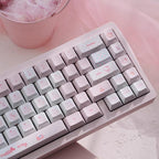 Cute Pink Hello Kitty Theme Keycap Set
