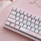 Cute Pink Hello Kitty Theme Keycap Set