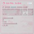 Cute Pink Hello Kitty Theme Keycap Set