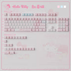 Cute Pink Hello Kitty Theme Keycap Set