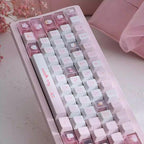 Cute Pink Hello Kitty Theme Keycap Set