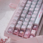 Cute Pink Hello Kitty Theme Keycap Set