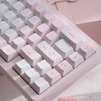 Cute Pink Hello Kitty Theme Keycap Set