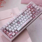 Cute Pink Hello Kitty Theme Keycap Set