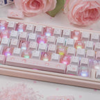 Cute Pink Melody Theme Pastel Keycap Set