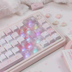 Cute Pink Melody Theme Pastel Keycap Set