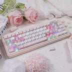 Cute Pink Melody Theme Pastel Keycap Set