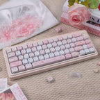 Cute Pink Melody Theme Pastel Keycap Set