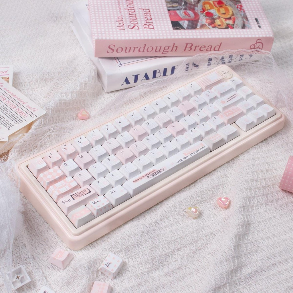 Cute Pink Notebook Theme Artisan Keycap Set