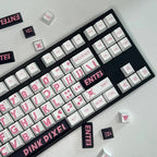 Cute Pink Pixel Theme PBT Keycap Set