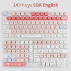 Cute Pink Shopping Bunny Theme Artisan Keycap Set