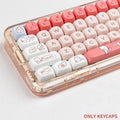 Cute Pink Shopping Bunny Theme Artisan Keycap Set