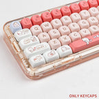 Cute Pink Shopping Bunny Theme Artisan Keycap Set