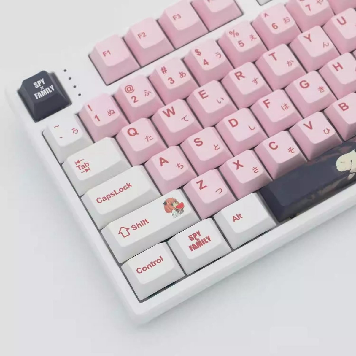 Cute Pink Spy x Family Anya Anime Keycap Set
