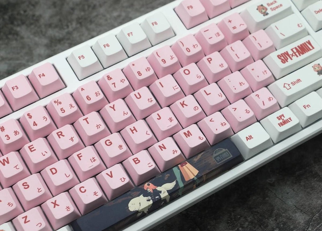 Cute Pink Spy x Family Anya Anime Keycap Set