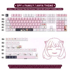 Cute Pink Spy x Family Anya Anime Keycap Set