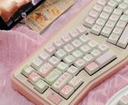 Cute Pink Strawberry Cake Theme Keycap Set