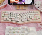 Cute Pink Strawberry Cake Theme Keycap Set