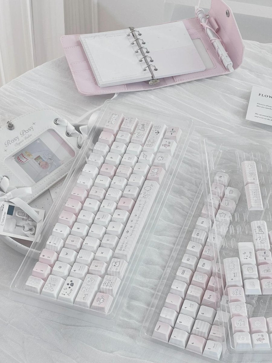 Cute Pink Sweet Cartoon Theme Artisan Keycap Set