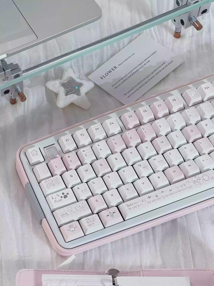 Cute Pink Sweet Cartoon Theme Artisan Keycap Set