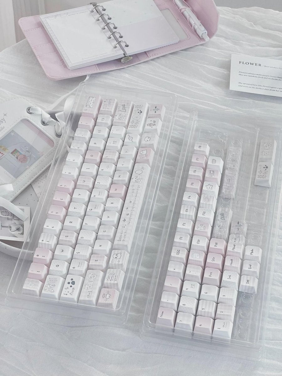 Cute Pink Sweet Cartoon Theme Artisan Keycap Set