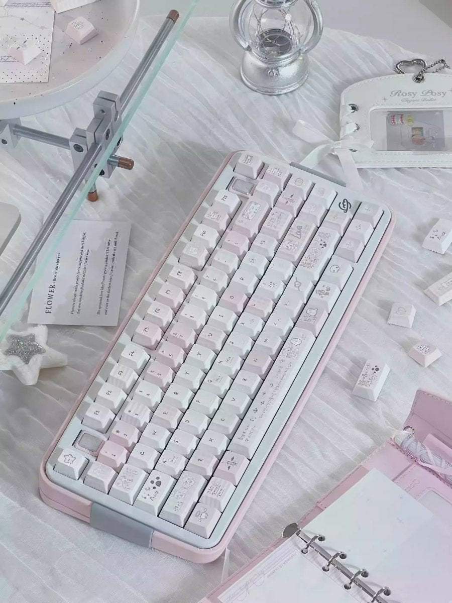 Cute Pink Sweet Cartoon Theme Artisan Keycap Set