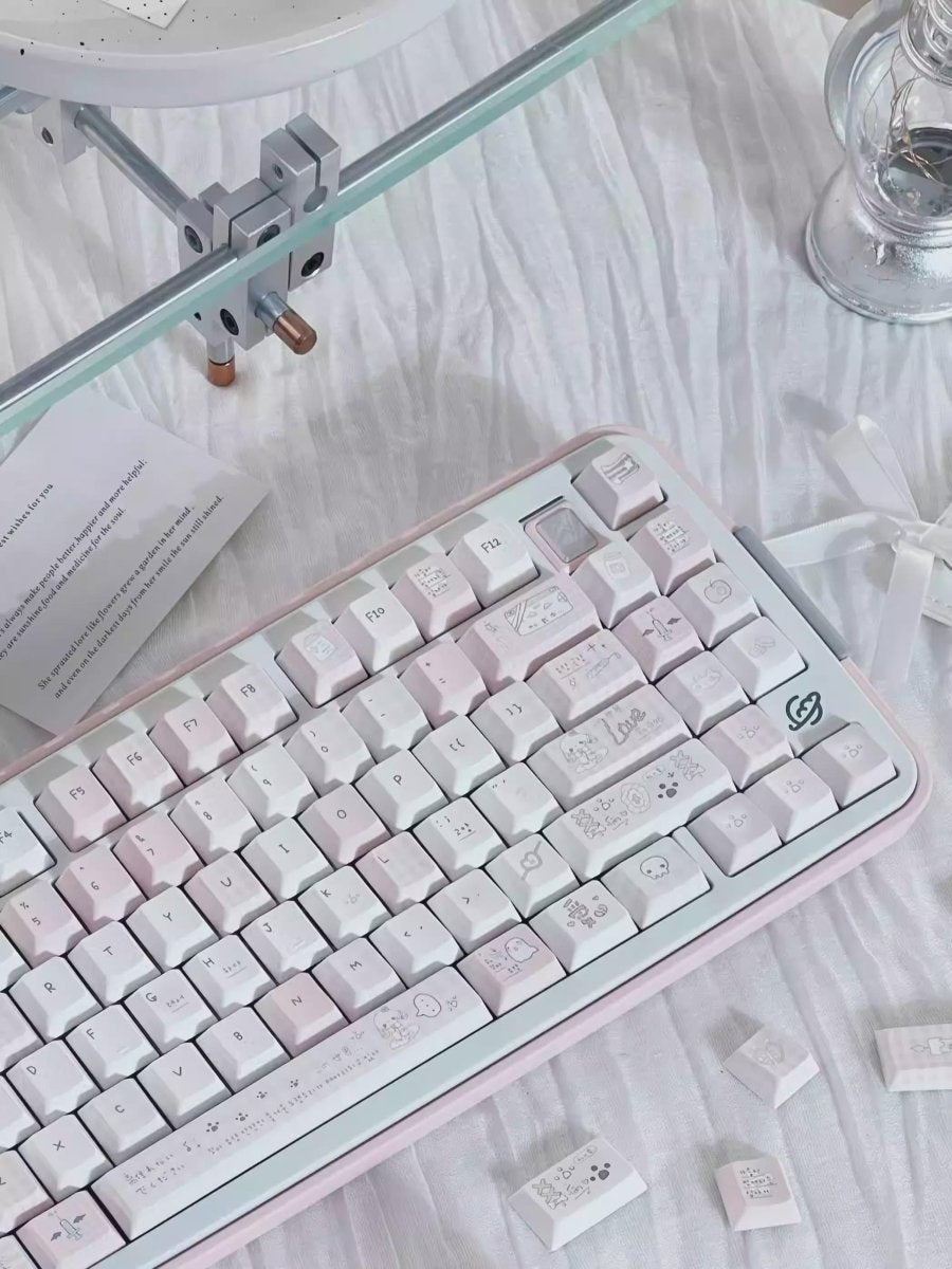 Cute Pink Sweet Cartoon Theme Artisan Keycap Set