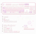 Cute Pink Valentines Day Theme PBT ISO Keycap Set