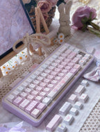 Cute Pink Valentines Day Theme PBT ISO Keycap Set