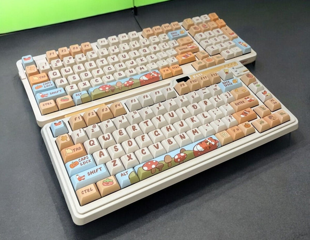 Cute Pumpkin Fox Theme Keycap Set