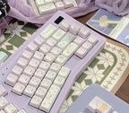 Cute Purple Ghost Theme Artisan Gradient Keycap Set