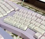Cute Purple Ghost Theme Artisan Gradient Keycap Set