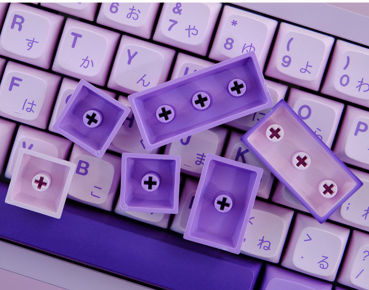 Cute Purple Re-Zero Emilia Theme Keycap Set