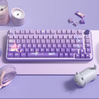Cute Purple Wizard Cat Theme Keycap Set