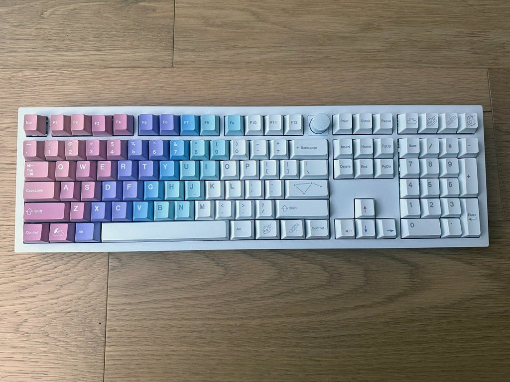 Cute Rainbow Starry Dream Gradient Keycap Set