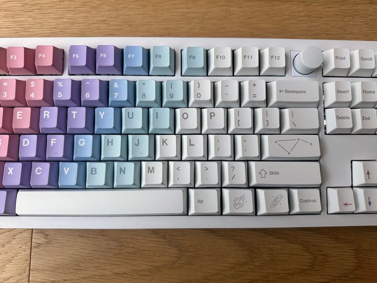 Cute Rainbow Starry Dream Gradient Keycap Set